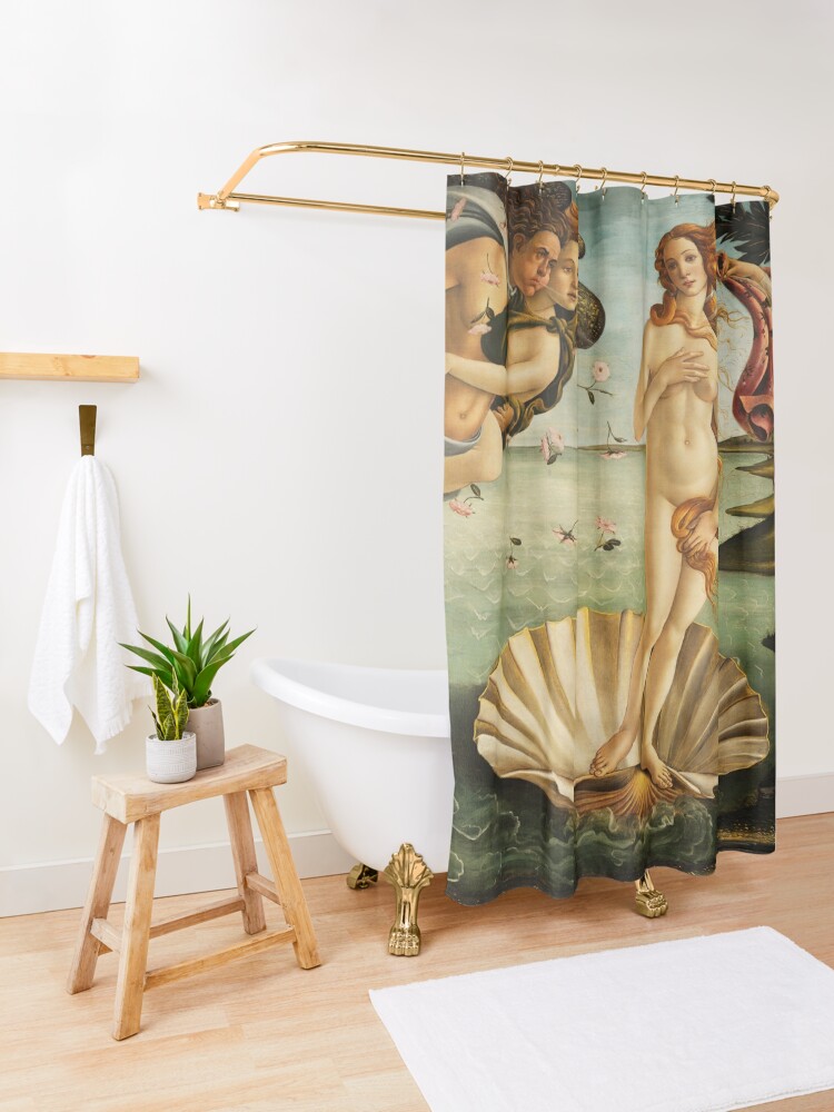 Alternate view of The Birth of Venus by Botticelli Shower Curtain