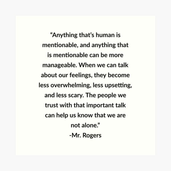 Mr. Rogers on Emotion Art Print