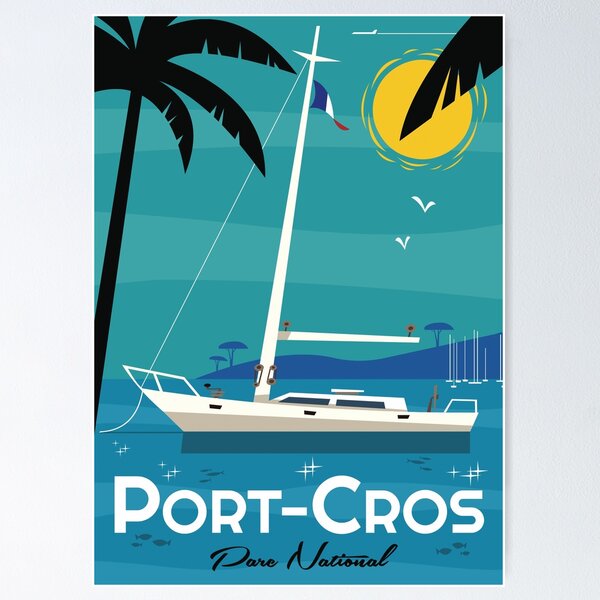 Item preview, Port Cros poster designed and sold by GAGodel.
