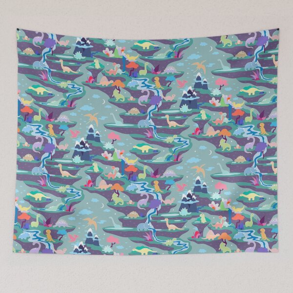 Item preview, Peaceful Time in Fantastic Dino Land designed and sold by runcatrun.
