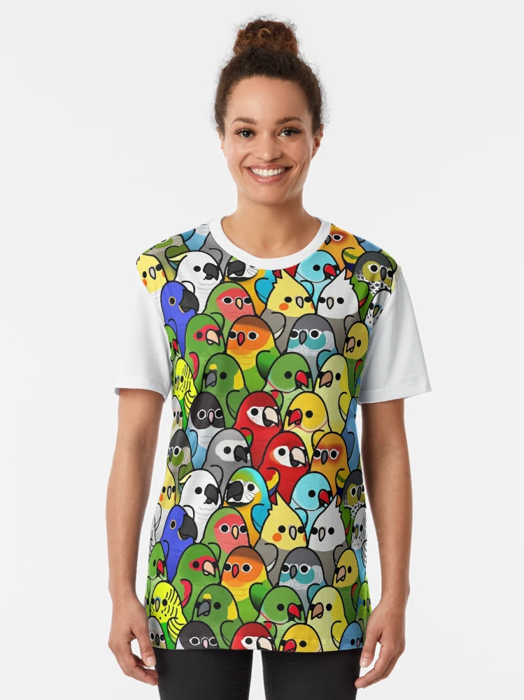 Too Many Birds! Bird Squad 1 Graphic T-Shirt for Sale by MaddeMichael