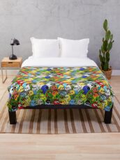 Too Many Birds! Bird Squad 1 Throw Blanket