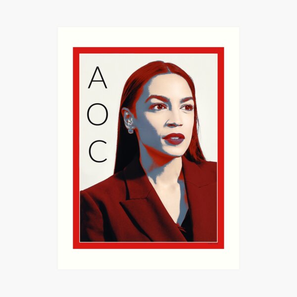 AOC Alejandría Ocasio-Cortez Lámina artística