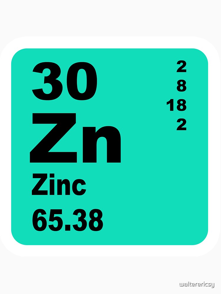 "Zinc Periodic Table of Elements" Tshirt by walterericsy Redbubble