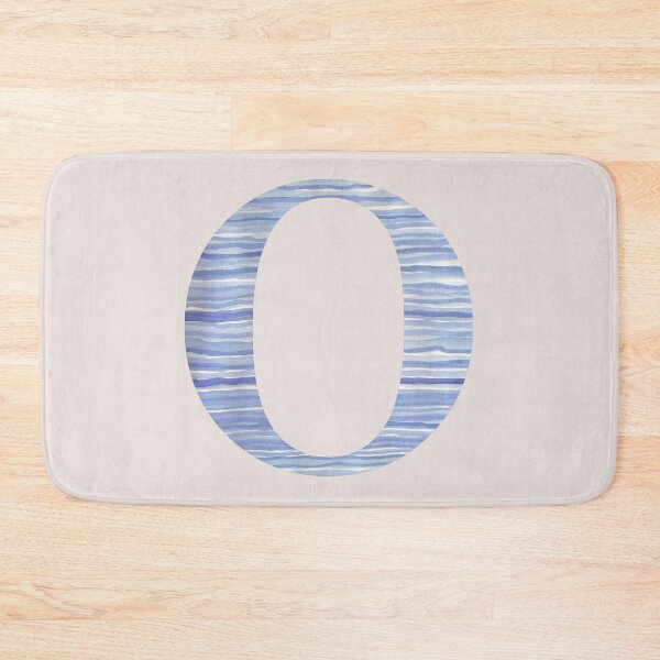 Item preview, Letter O Blue Watercolor Stripes Monogram Initial designed and sold by theartofvikki.