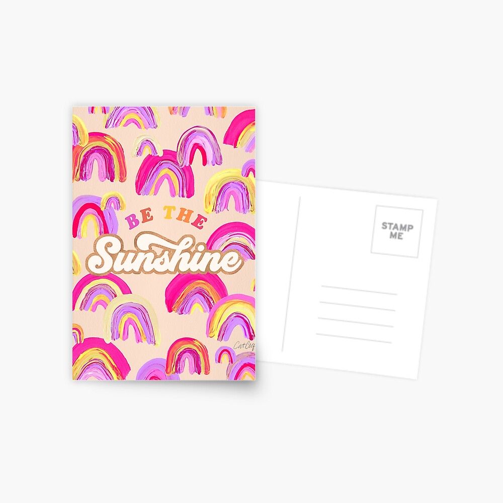 Sei der Sonnenschein - Pink Palette Postkarte