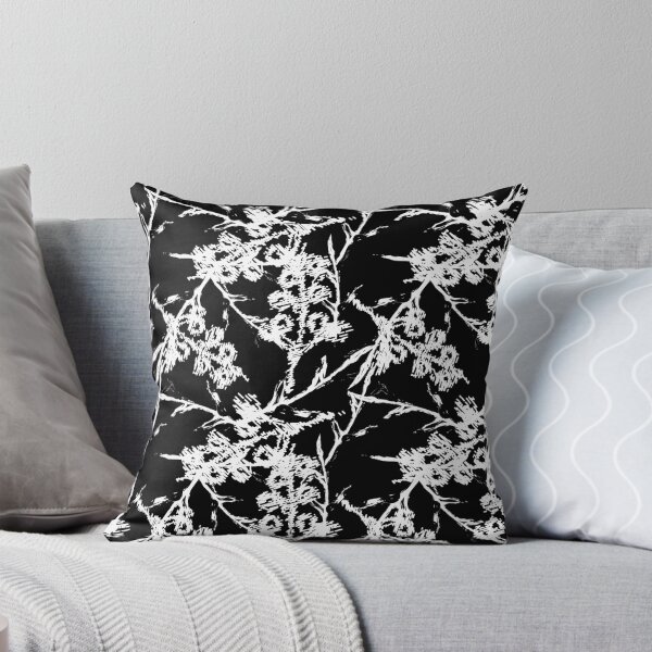 Item preview, Black and White Floral Print. Monochrome Flowers. Scribble Lines. designed and sold by Zimniy.