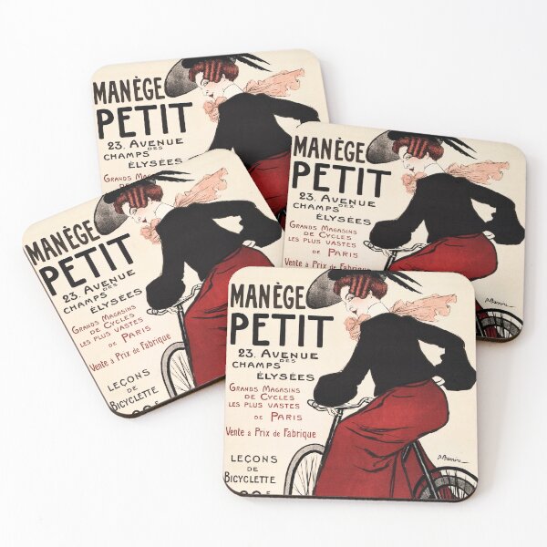 Item preview, MANEGE PETIT Paris Bicycle Cycles Advertisement Vintage French designed and sold by retroposters.