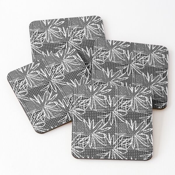 Item preview, Black and White Floral Print. Monochrome Flowers. Halftone Dots. designed and sold by Zimniy.