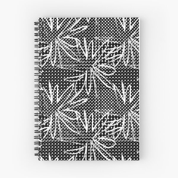 Item preview, Black and White Floral Print. Monochrome Flowers. Halftone Dots. designed and sold by Zimniy.