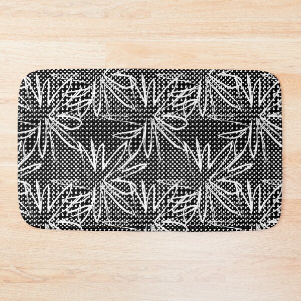 Item preview, Black and White Floral Print. Monochrome Flowers. Halftone Dots. designed and sold by Zimniy.