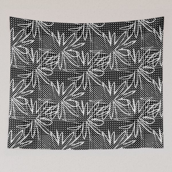 Item preview, Black and White Floral Print. Monochrome Flowers. Halftone Dots. designed and sold by Zimniy.