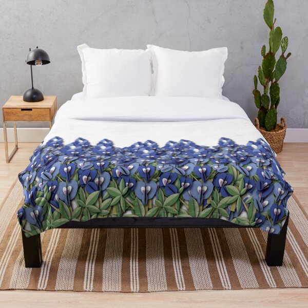 Bluebonnet Field Throw Blanket