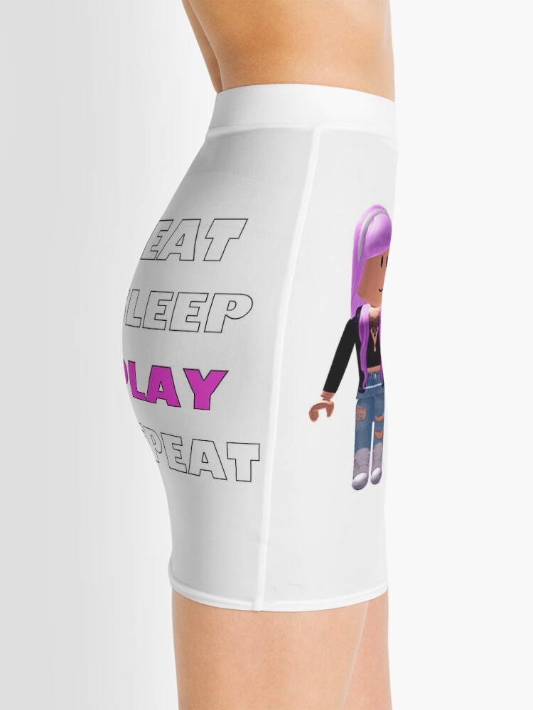 Roblox Eat Sleep Play Repeat Mini Skirt - roblox free waist