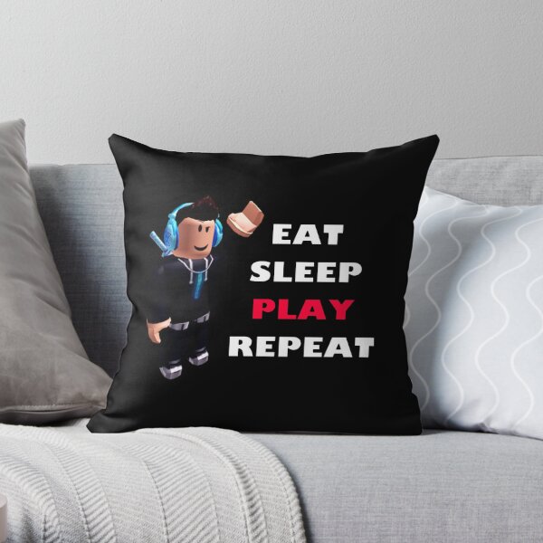 Roblox Eat Sleep Play Repeat Throw Pillow By Hypetype Redbubble - roblox eat sleep play repeat zipper pouch by hypetype redbubble