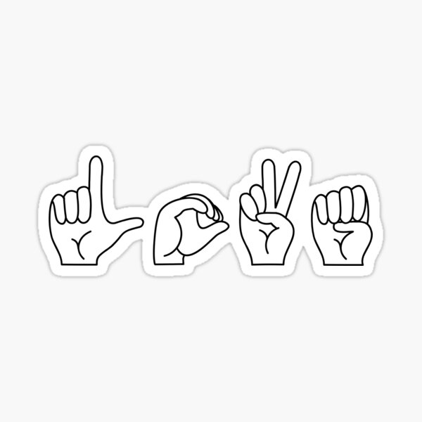 Item preview, asl - love designed and sold by KatieASklaire.