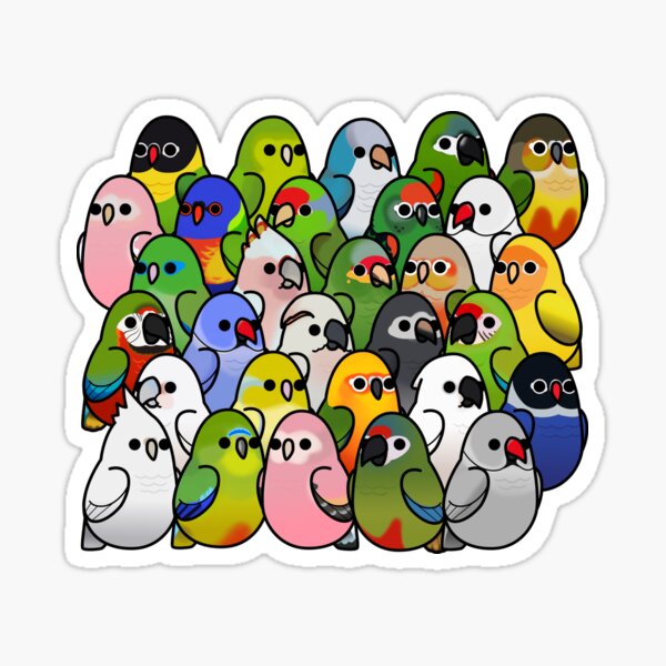 Twittery Birds Digital Clip Art 10 Cute Blue Toon Birdies 