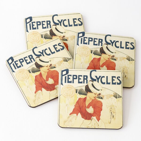 Item preview, PIEPER CYCLES Art Nouveau French Advertisement Vintage Bicycle designed and sold by retroposters.
