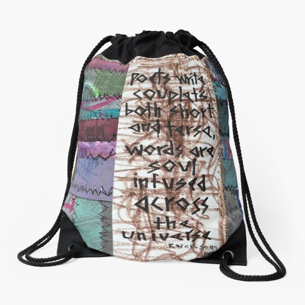 Poets Write Couplets Drawstring Bag
