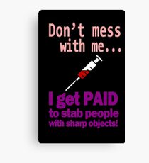 Women's funny nurse geek funny nerd Canvas Print