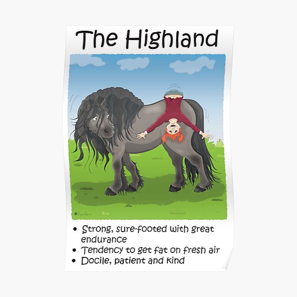 Kommerciel tvetydigheden Wade Features of the Highland pony" Poster by annafkane | Redbubble
