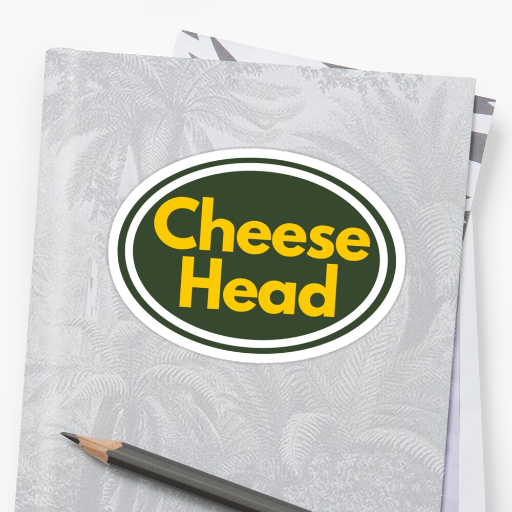 "Cheese Head" Sticker by rbaaronmattie | Redbubble