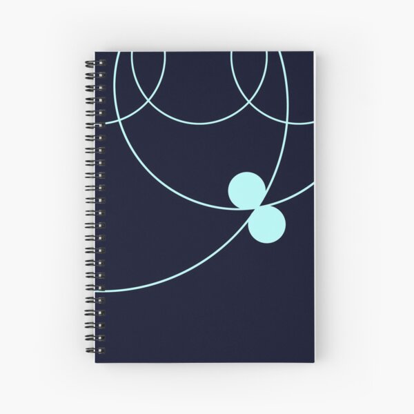 Midnight Blue Circles Pattern Spiral Notebook
