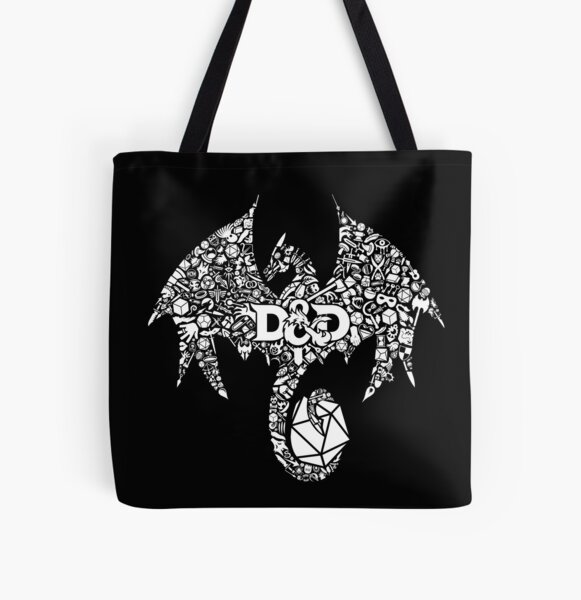 Mosaic Dragon - DnD Dungeons & Dragons D&D All Over Print Tote Bag