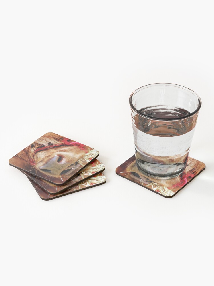 Alternate view of Chewing on hay Coasters (Set of 4)