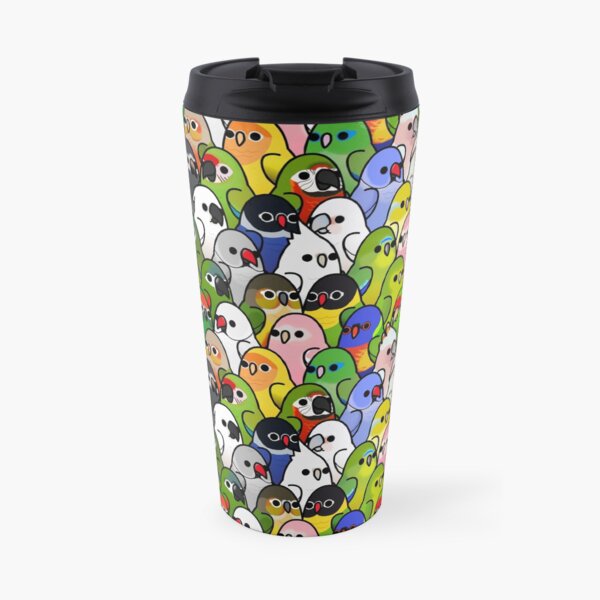 Too Many Birds! Bird Squad 2 Travel Coffee Mug
