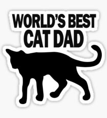 Worlds best cat dad funny geek funny nerd Sticker