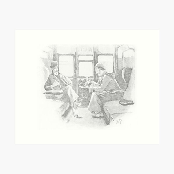 Item preview, Sherlock Holmes & Dr. John Watson (Vintage Illustration) designed and sold by CrimeLab.