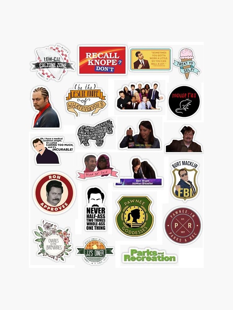 Thumbnail 3 of 3, Sticker, Parks And Rec Pack designed and sold by Ryan1215.