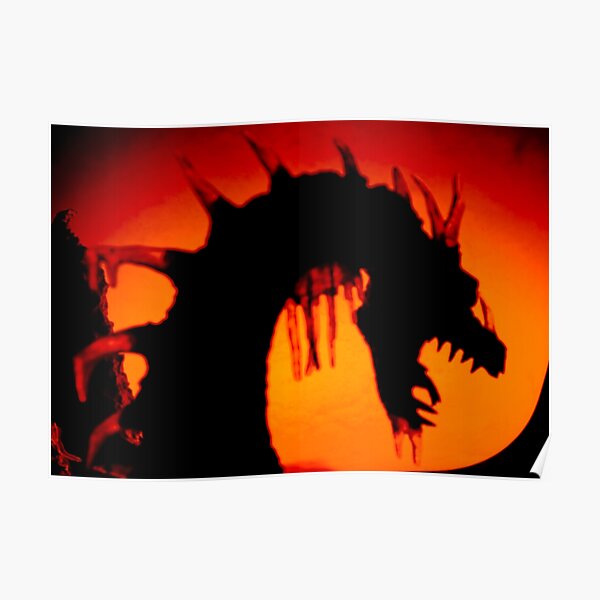 Sonnenuntergang Drache Poster