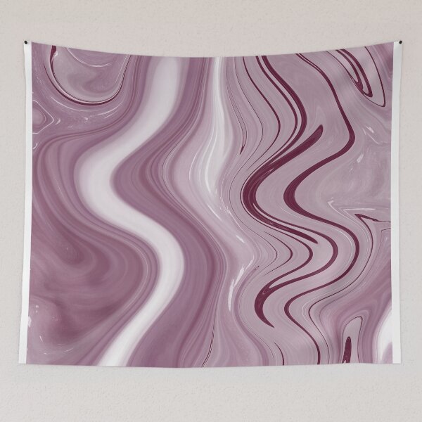 Item preview, Fluid Painting Wave Pattern Purple Black White designed and sold by Patricia Piotrak.