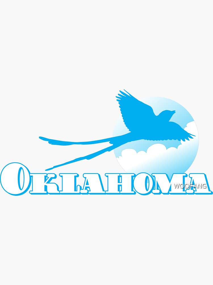 "OKLAHOMA SCISSORTAIL" Sticker for Sale by WOOFANG Redbubble