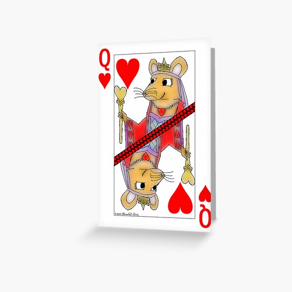 Flirting Rat Queen of Hearts Greeting Card