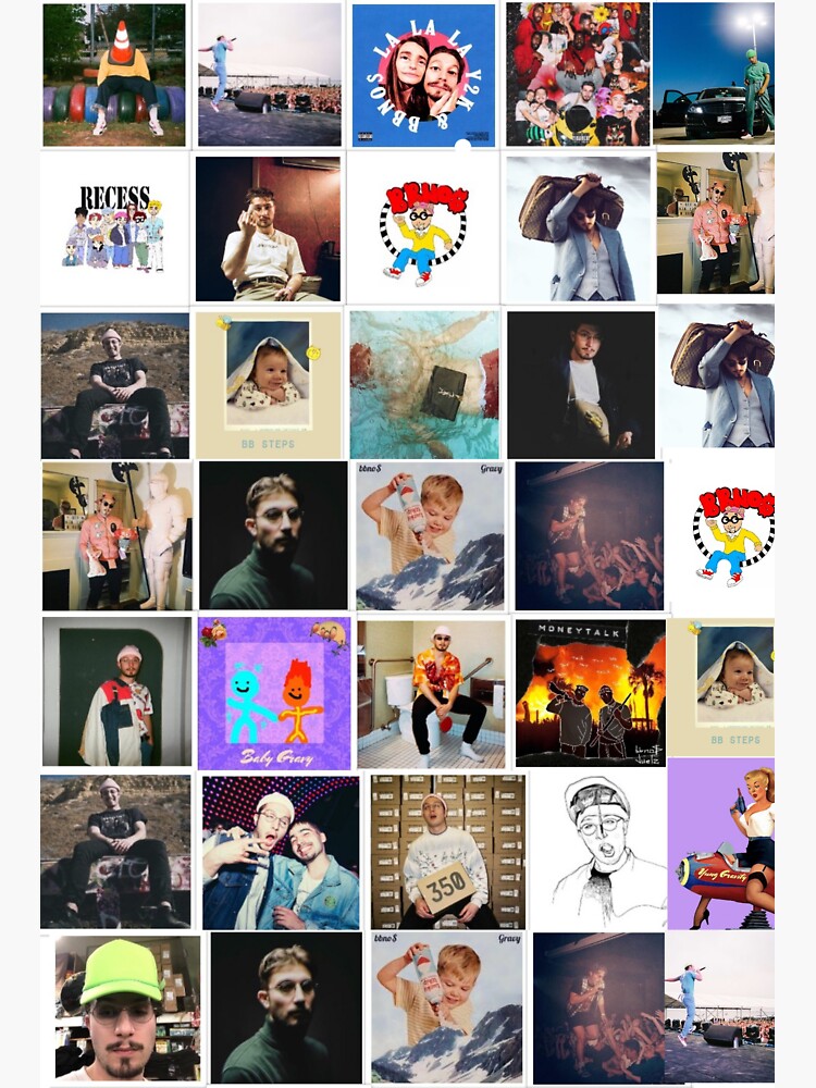 "BBNO$ Album Collage" Sticker by broelco | Redbubble