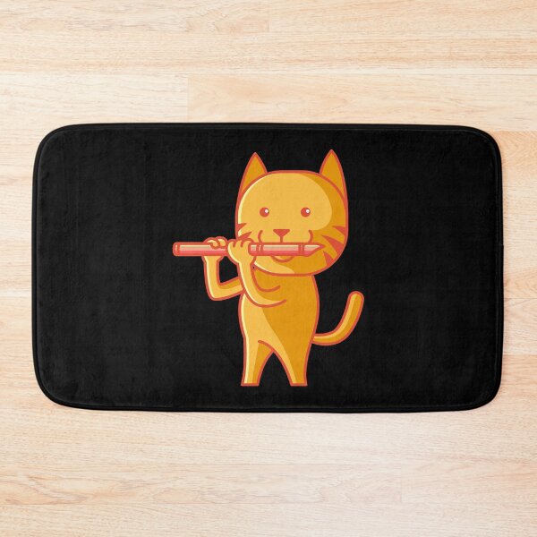 Item preview, Cat plays flute designed and sold by tonstan.