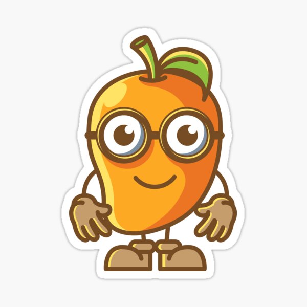 Cool Kawaii Apple with Sunglasses - Nerdy Fruit' Sticker