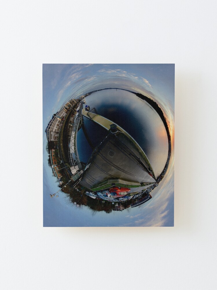 Alternate view of Foyle Marina at Dawn, Stereographic Mounted Print
