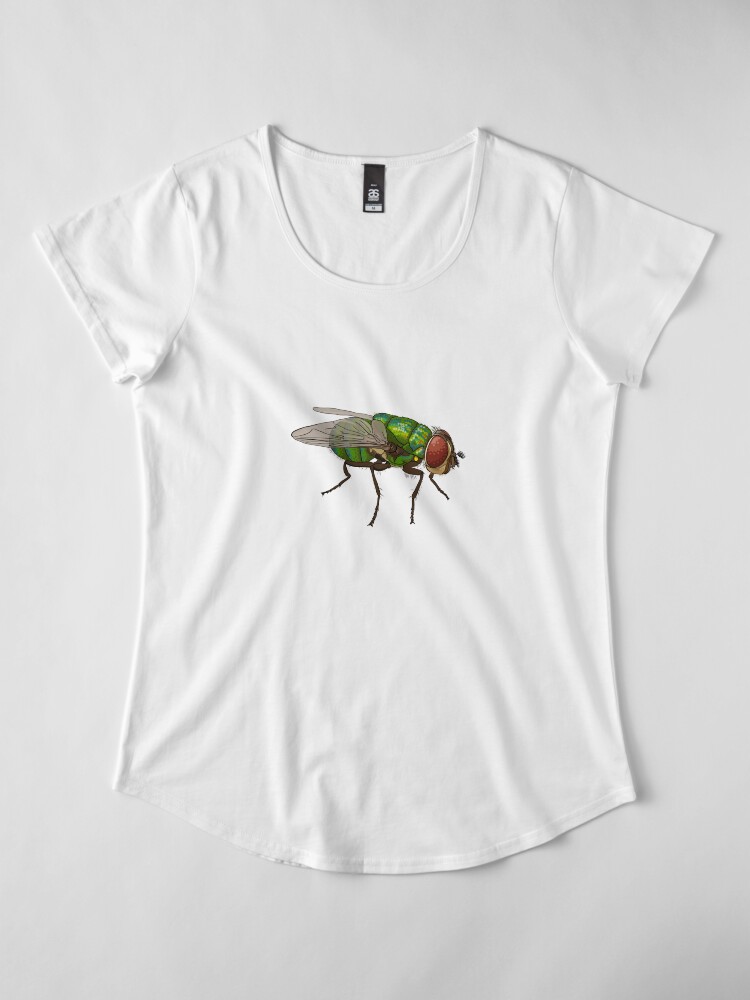 Alternate view of Chrysomya megacephala blowfly Premium Scoop T-Shirt