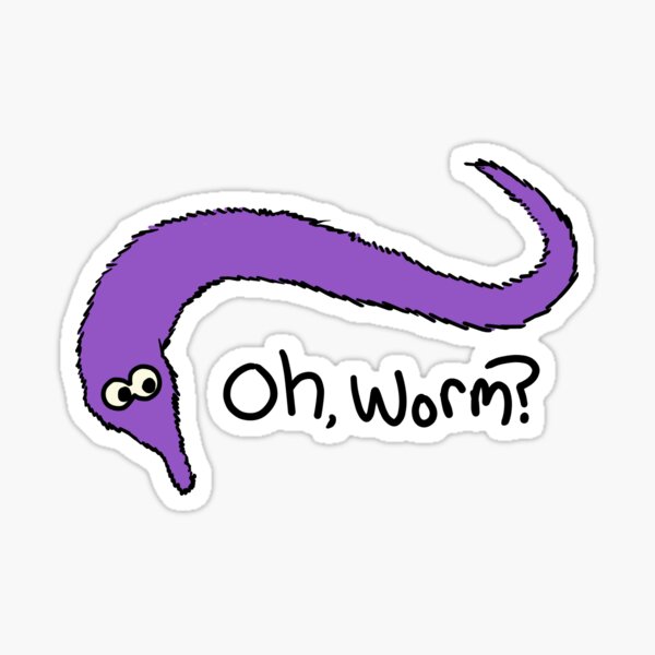 Vista previa del artículo con la obra «Gusano morado», diseñado y vendido por StitchTeeth.