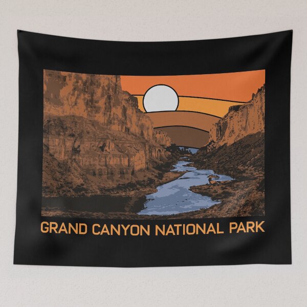Item preview, Vintage Grand Canyon National Park Retro Colorado River 80s designed and sold by mrsmitful.