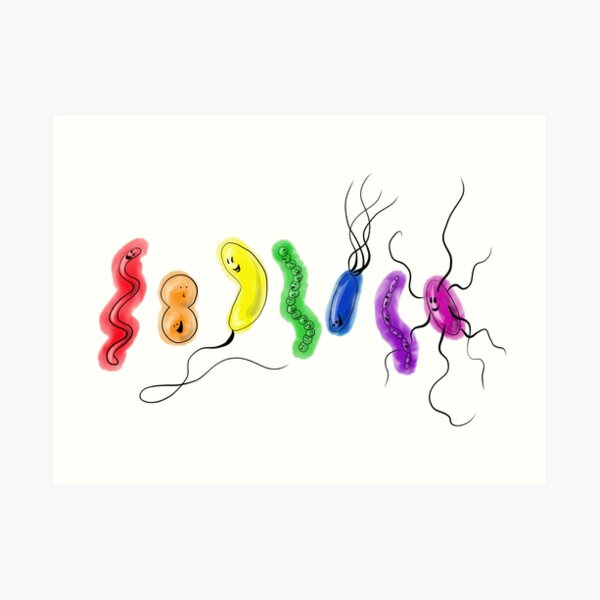 Pride Rainbow Bacteria Art Print