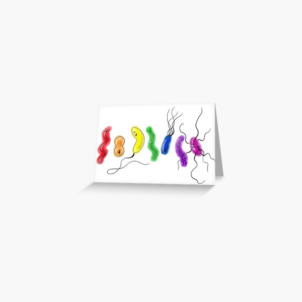 Pride Rainbow Bacteria Greeting Card
