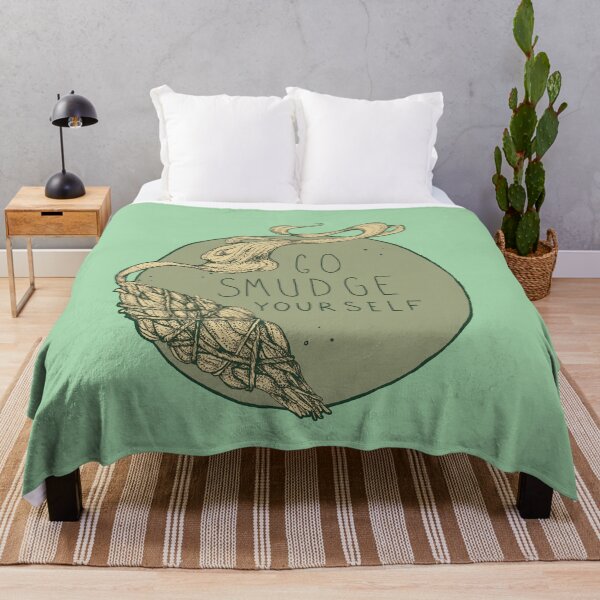 Item preview, Go Smudge Yourself || Burning Sage Illustration || GREEN designed and sold by chrystakay.