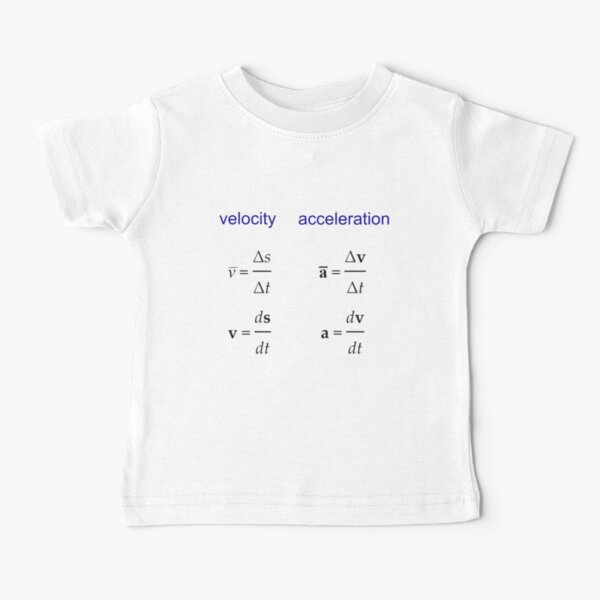 #Velocity, #Acceleration, #Physics, #Mechanics Baby T-Shirt