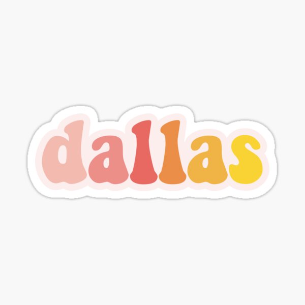 This Girl Loves Dallas Sticker Vinyl Decal //Choose Your Sizes//Dallas  Sticker Logo (3 inch)