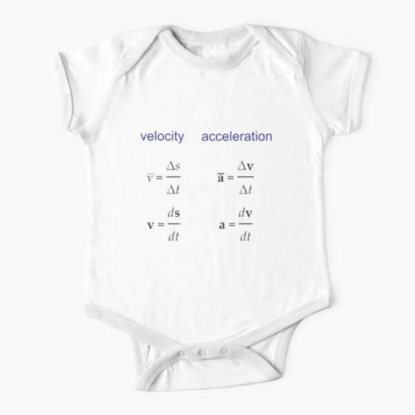 #Velocity, #Acceleration, #Physics, #Mechanics Short Sleeve Baby One-Piece